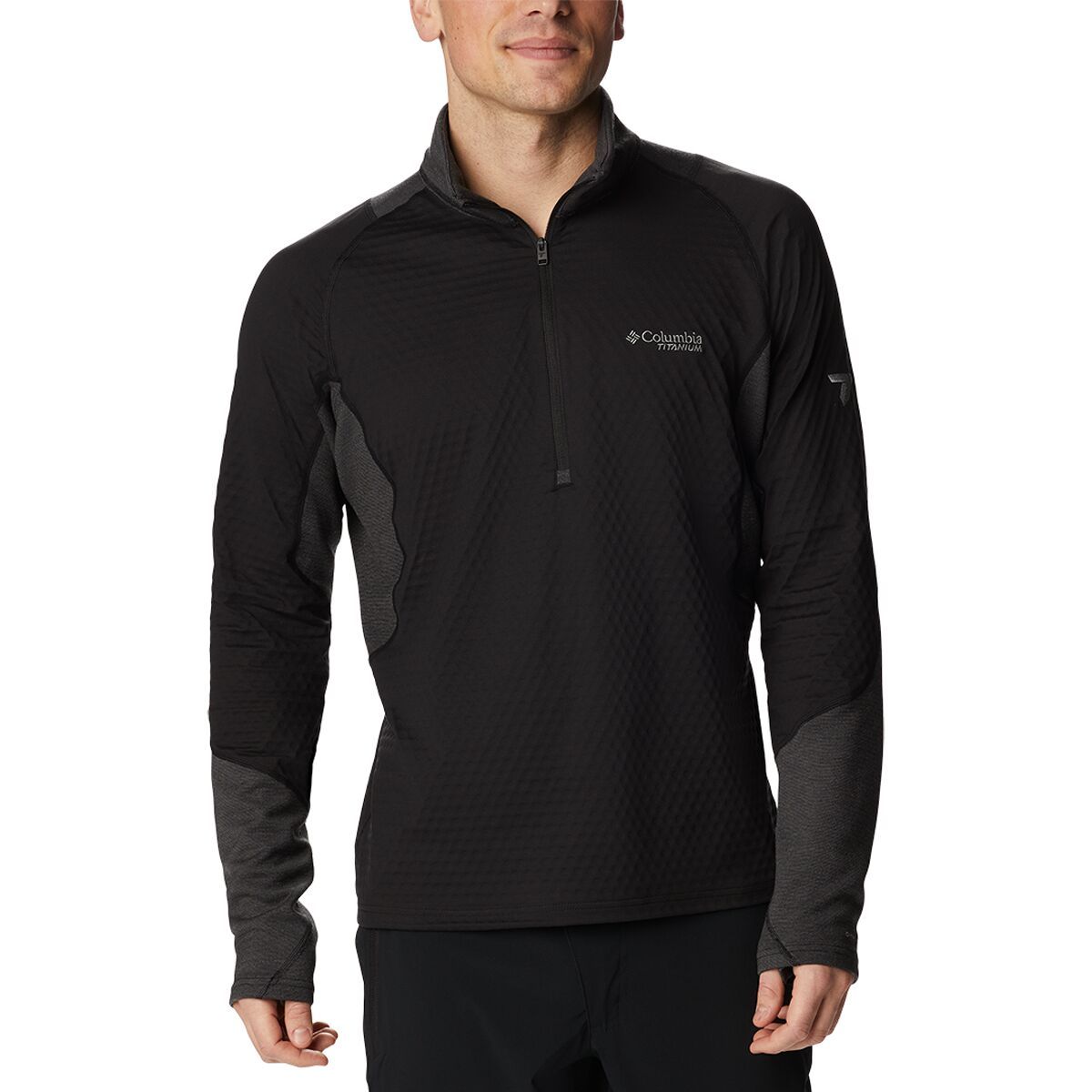 Columbia Titan Pass Helix 1/2-Zip Pullover - Men's Black, S