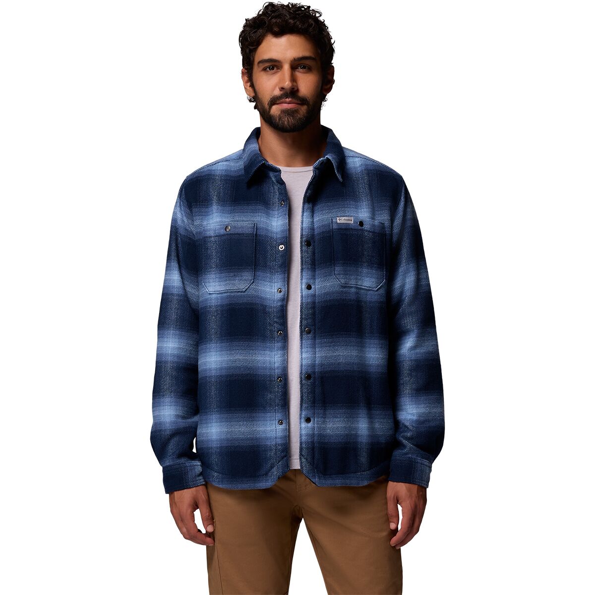 Image of Columbia Windward II Shirt Jacket - Men's Collegiate Navy Blurred Ombre, S