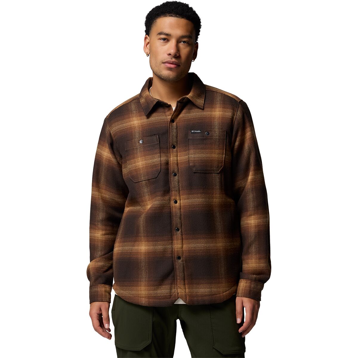 Image of Columbia Windward II Shirt Jacket - Men's Tobacco Blurred Ombre, XXL