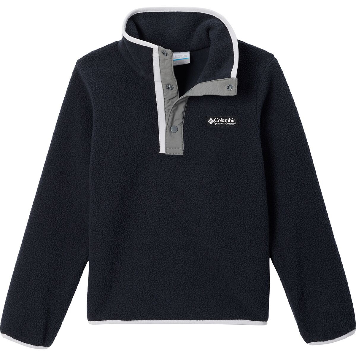 Columbia Helvetia Half Snap Fleece - Kids' Black/City Grey, XS