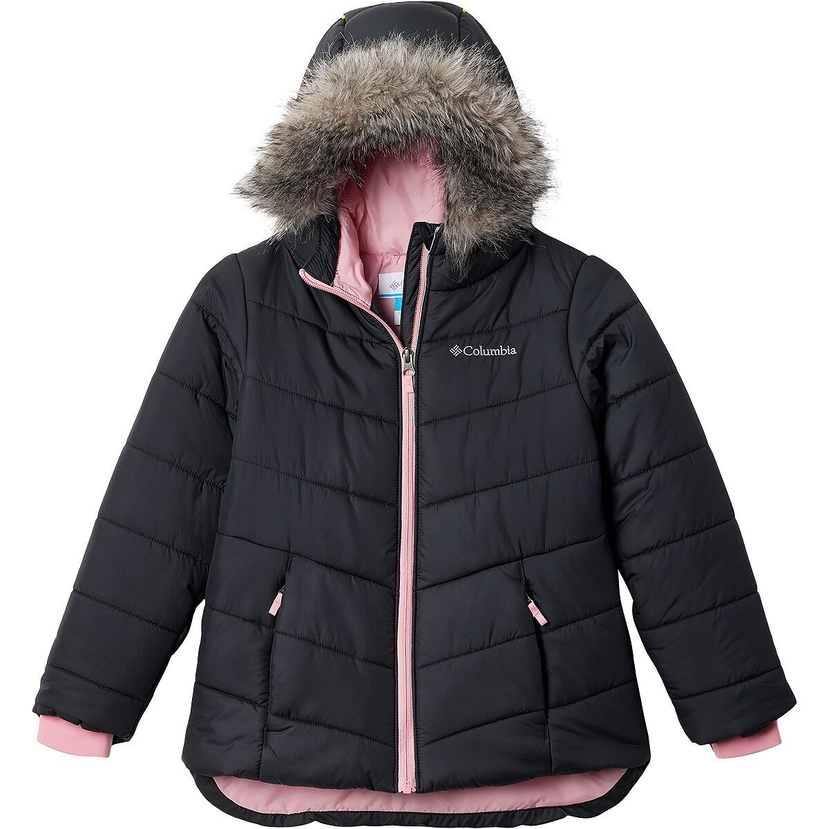Image of Columbia Katelyn Crest II Hooded Jacket - Girls' Black/Pink Orchid, M