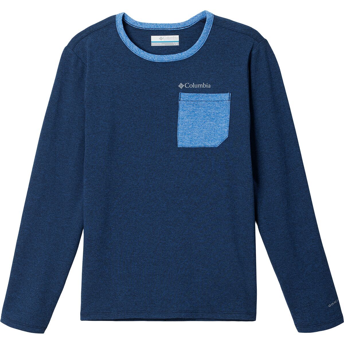 Columbia Tech Trail Long-Sleeve Shirt - Boys' Collegiate Navy/Bright Indigo, XXS