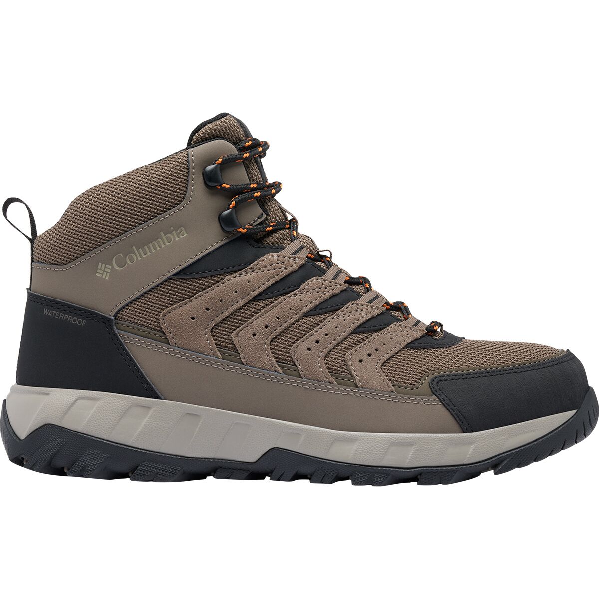 Image of Columbia Strata Trail WP Hiking Boot - Men's Mud/Desert Sun, 10.5