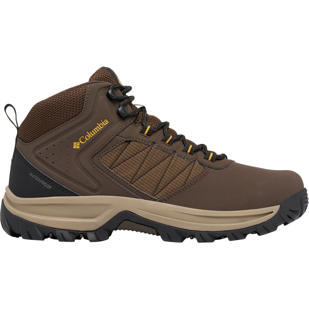 Image of Columbia Transverse Hike Waterproof Shoe - Men's Cordovan/Golden Yellow, 10.0