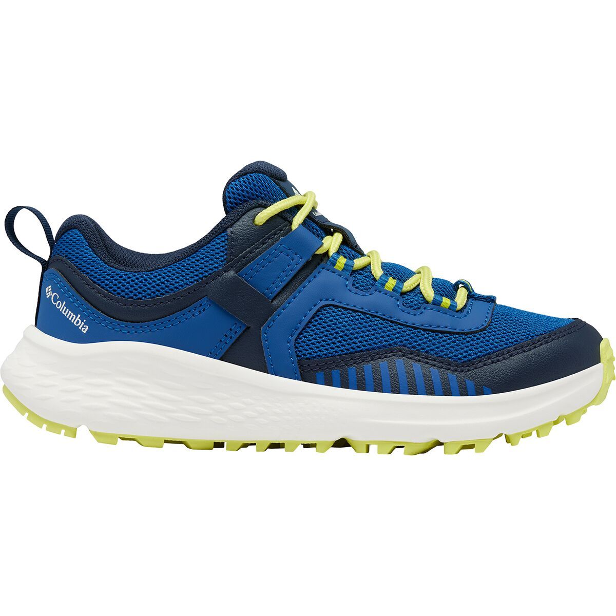 Columbia Konos Low Hiking Shoe - Kids' Mountain Blue/Fresh Kiwi, 3.0