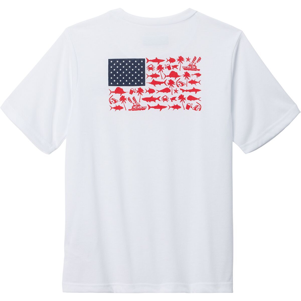 Columbia PFG Short-Sleeve Graphic T-Shirt - Toddler Boys' White/Pfg Boys Fish Flag Graphic, 4T