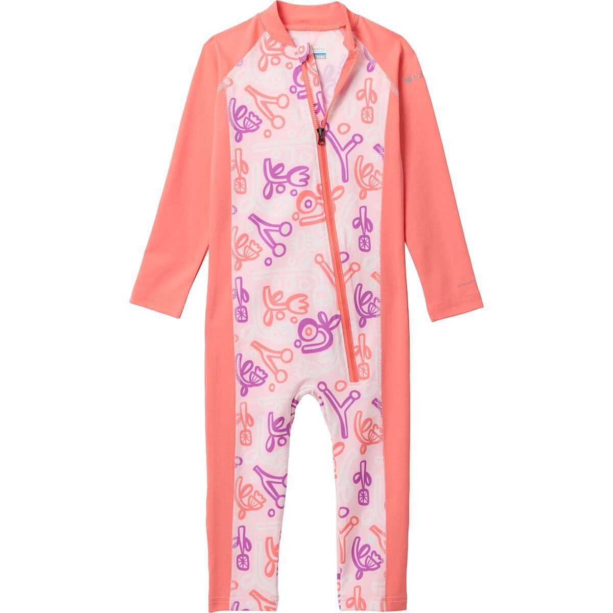 Image of Columbia Sandy Shores II Sunsuit - Infants' Satin Pink Marker Made/Hot Coral, 18/24M