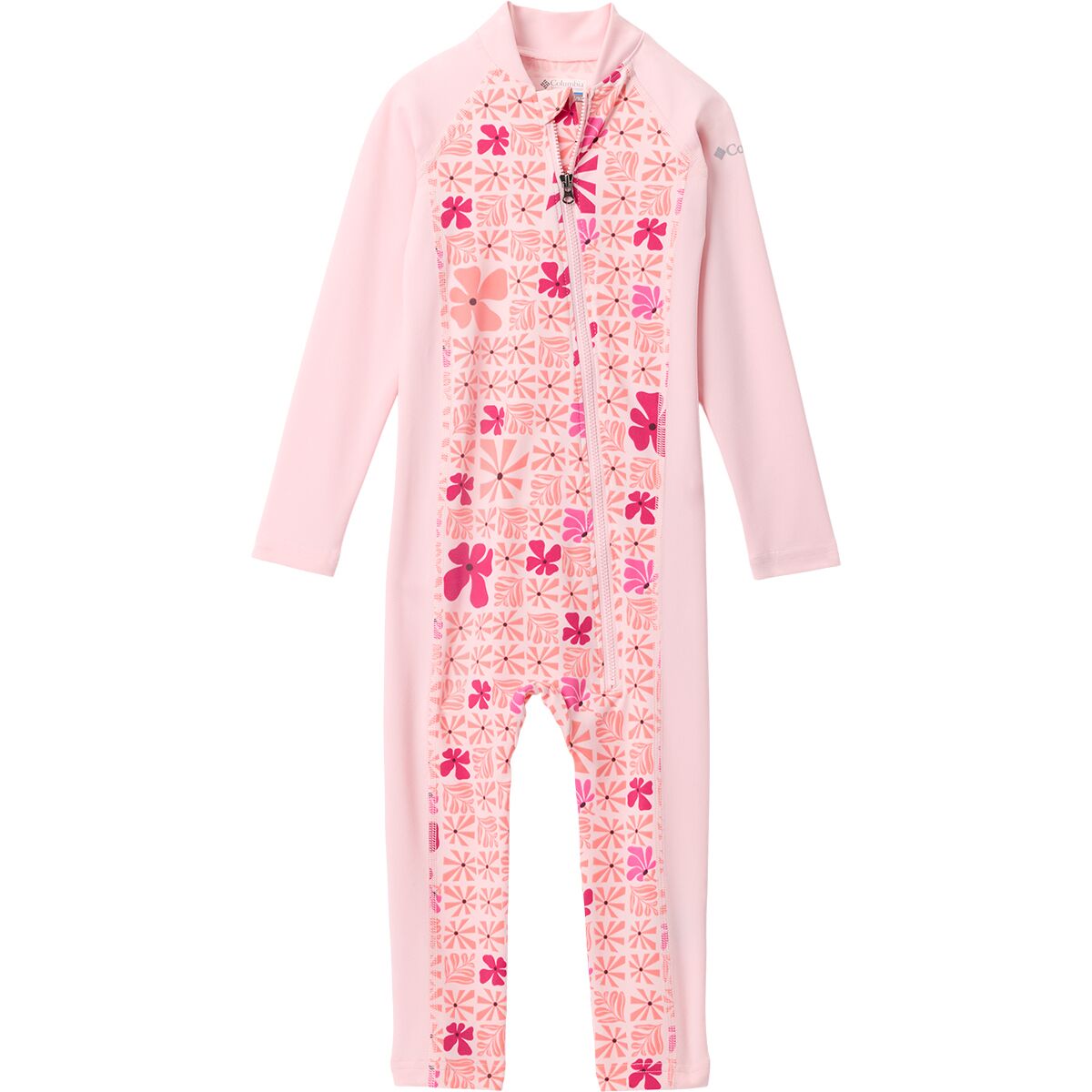 Image of Columbia Sandy Shores II Sunsuit - Toddlers' Satin Pink Sunbursts/Satin Pink, 4T