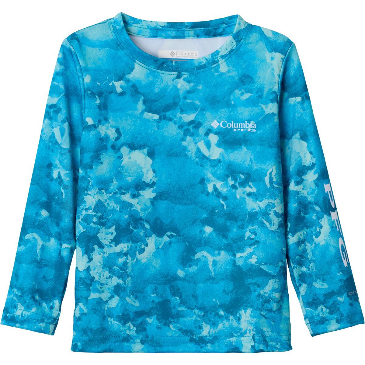 Image of Columbia Super Terminal Tackle Long-Sleeve Shirt - Toddler Boys' Blue Echo Seamoss, 2T