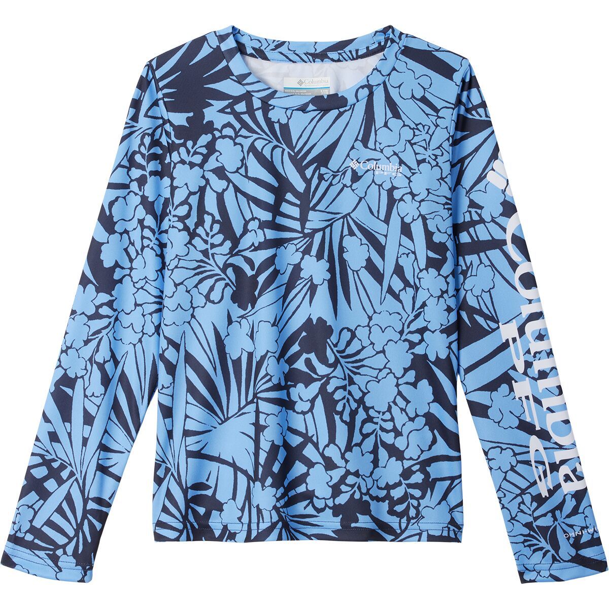 Columbia PFG Super Tidal Long-Sleeve Shirt - Girls' Nocturnal Tropictones, M