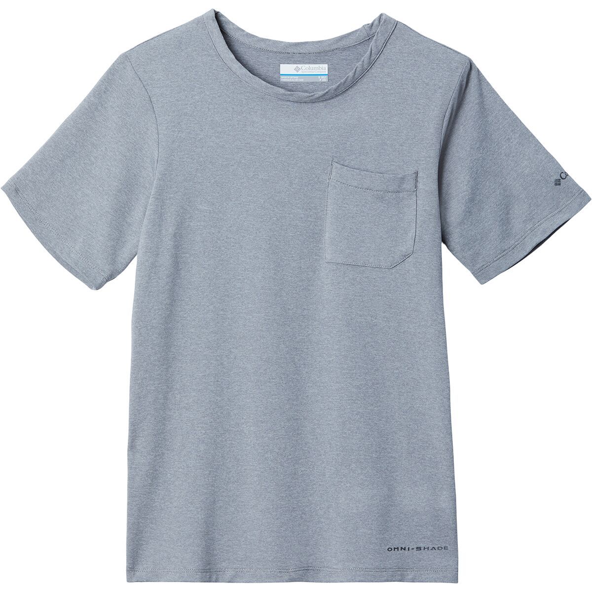 Columbia Tech Trail Short-Sleeve T-Shirt - Boys' Cool Grey Heather, XL