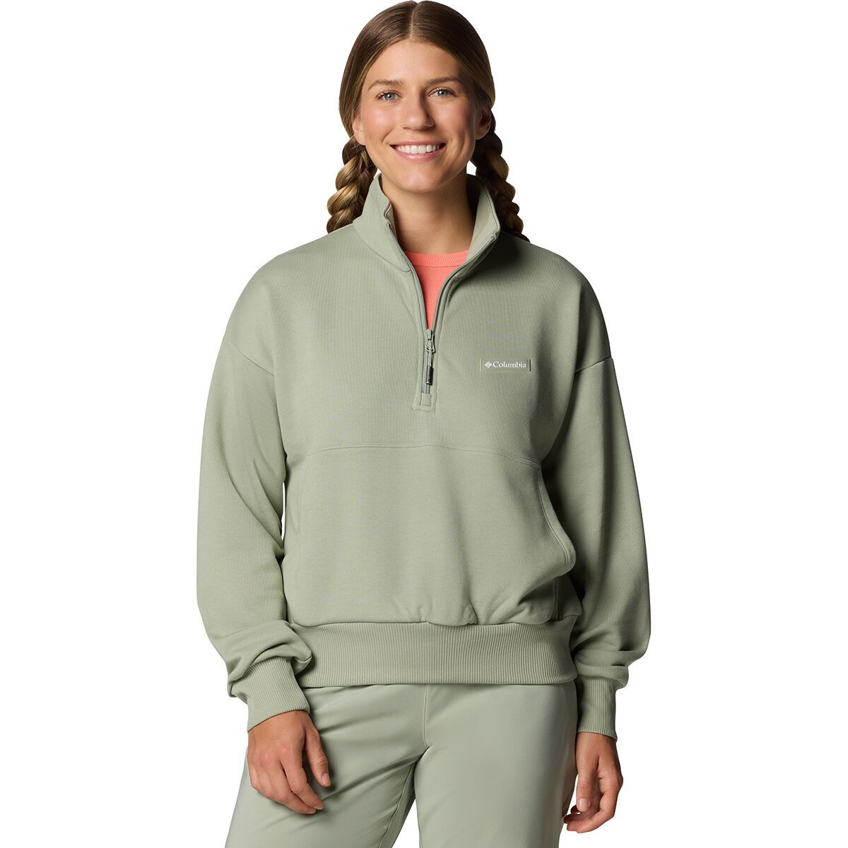 Image of Columbia Marble Canyon French Terry 1/4-Zip Pullover - Women's Safari, XXL