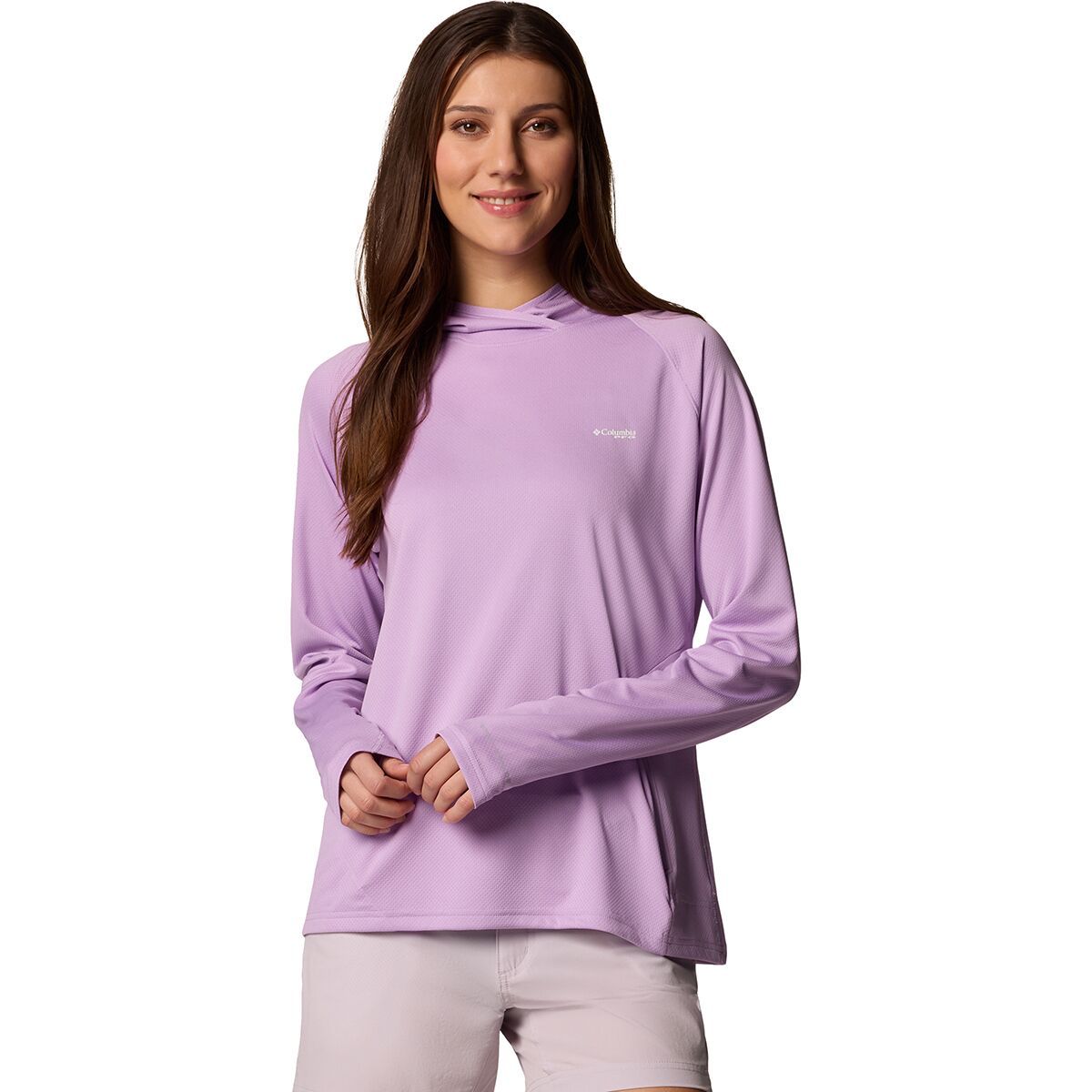 Columbia PFG Solar Stream Elite Hoodie - Women's Hydrangea, S