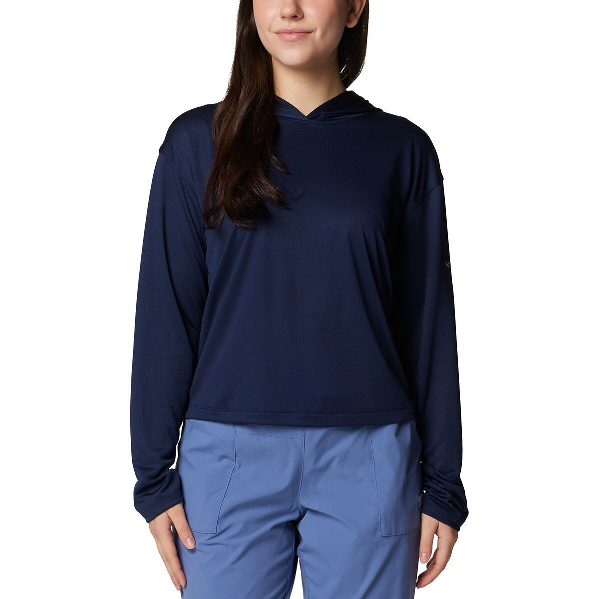 Image of Columbia PFG Solar Stream Hoodie - Women's Collegiate Navy, S