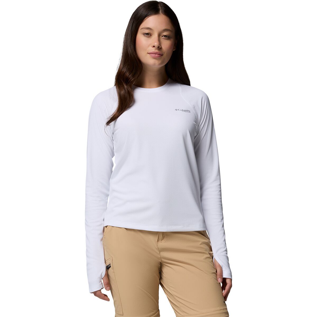 Image of Columbia Summit Valley Long-Sleeve Crew Shirt - Women's White, XL