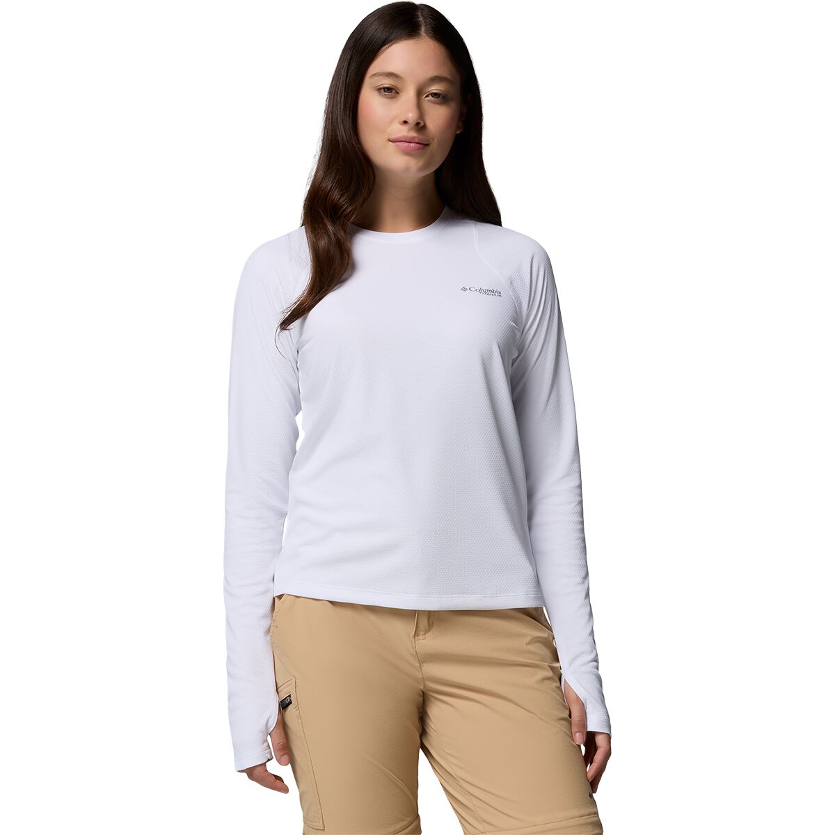 Image of Columbia Summit Valley Long-Sleeve Crew Shirt - Women's White, S
