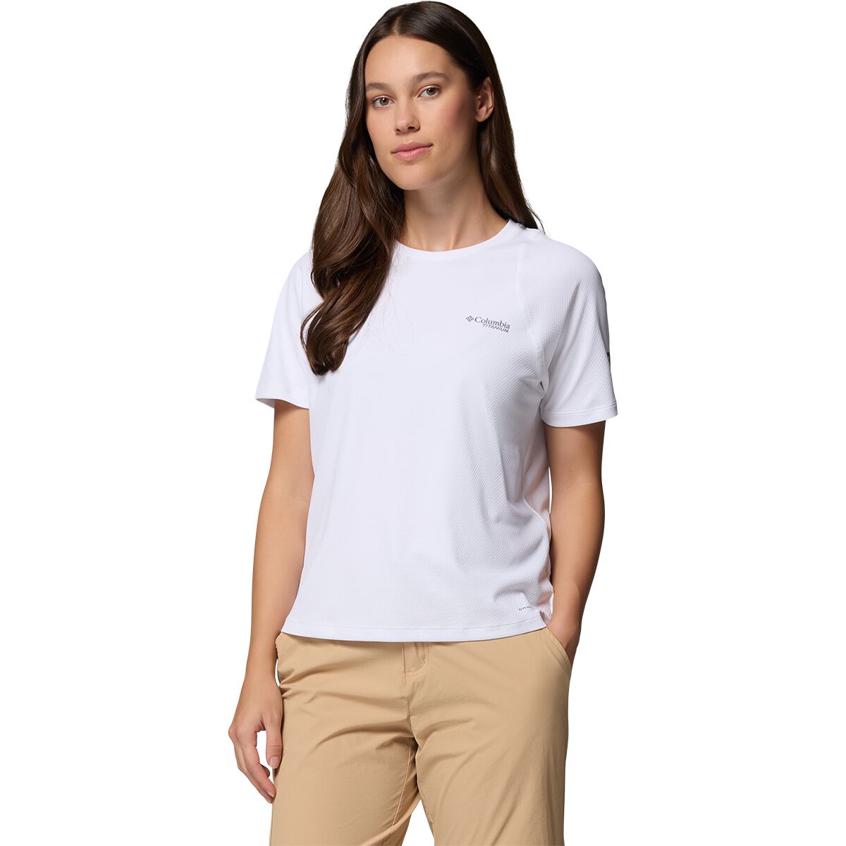 Image of Columbia Summit Valley Short-Sleeve Crew Shirt - Women's White, XL