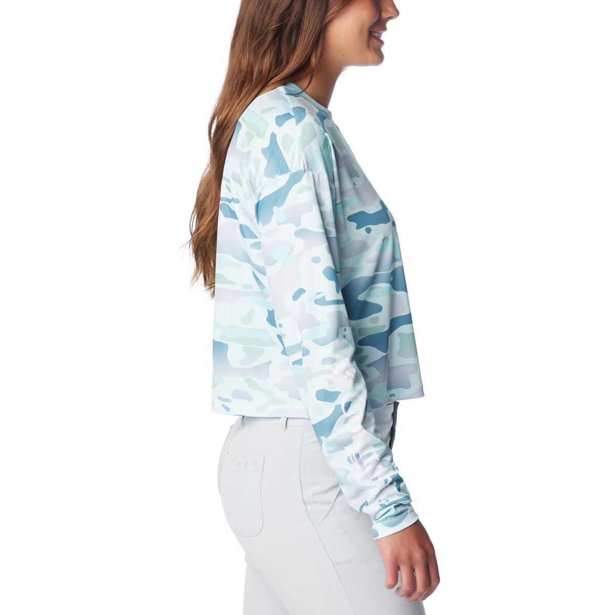 売れ筋商品|||コロンビア カットソー トップス レディース Women's Super Tidal Light Long-Sleeve Top Lemon Wash Floracamo Columbia Womens PFG Super Tidal Light Long Sleeve T-Shirt