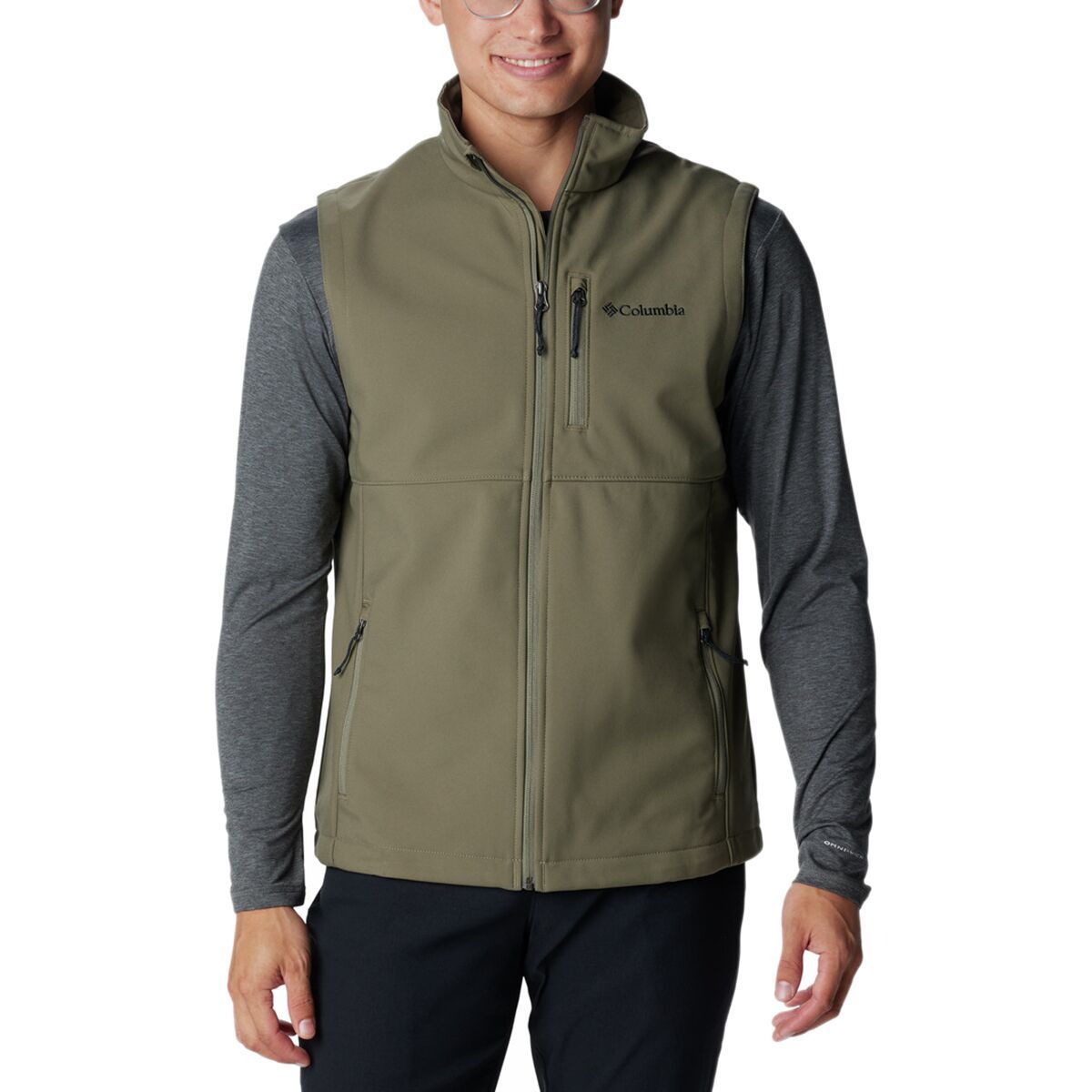Columbia Ascender Softshell Vest - Men's Stone Green, M