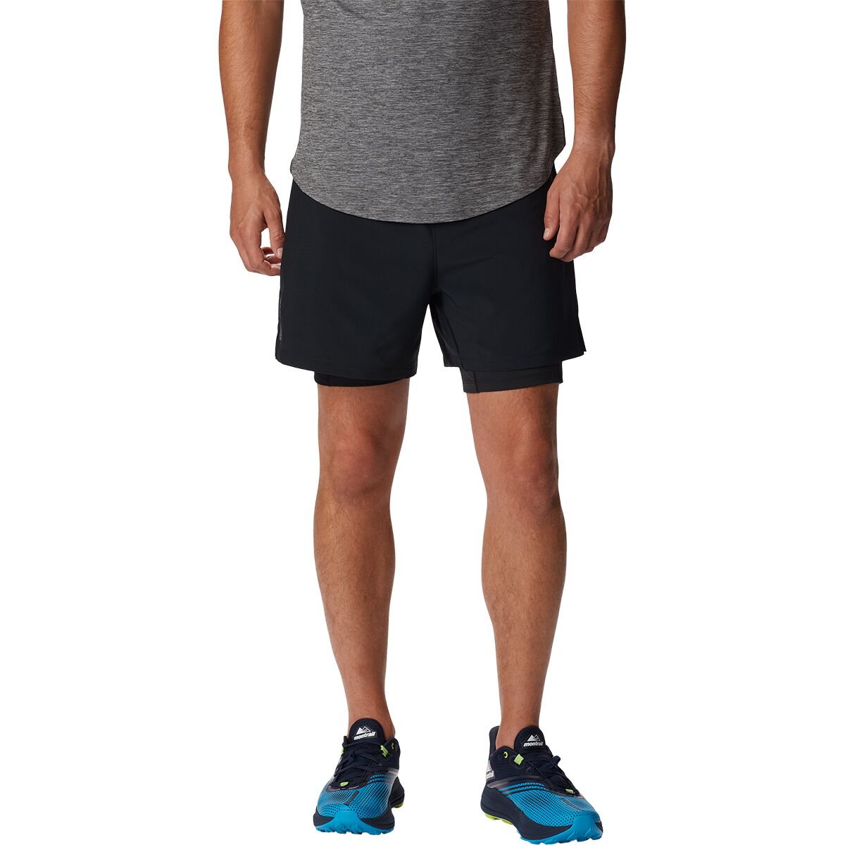 Image of Columbia Endless Trail 2-in-1 5in Short - Men's Black, XXL