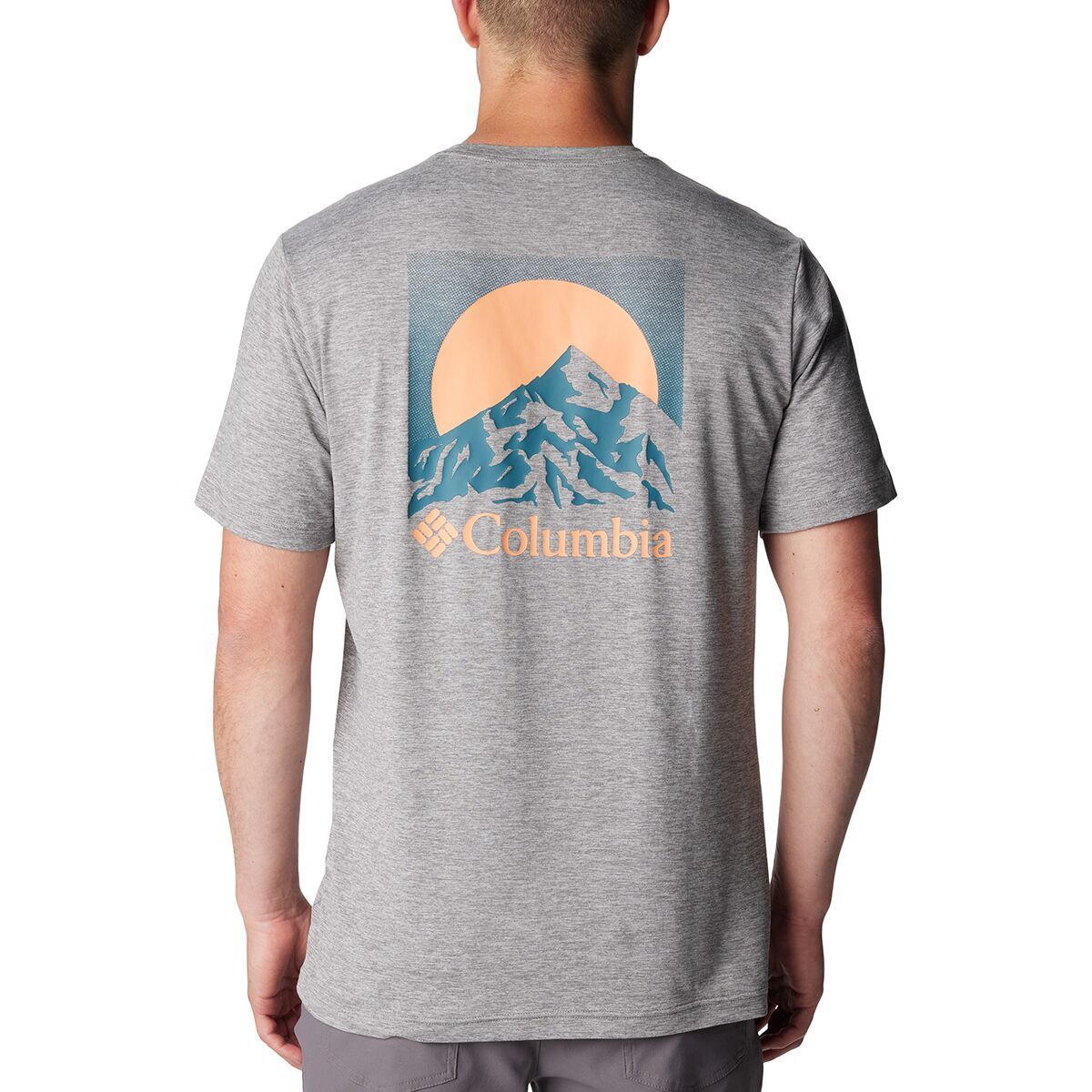Columbia Kwick Hike Back Graphic T-Shirt - Men's Boulder Heather/Moonscape, S