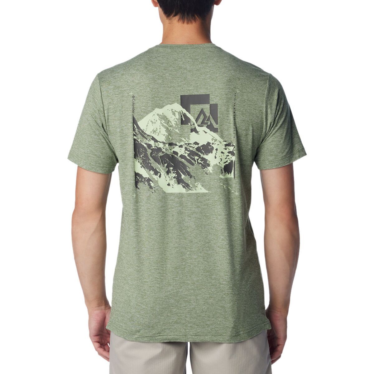 Columbia Kwick Hike Back Graphic T-Shirt - Men's Canteen Heather/Mountainair, L