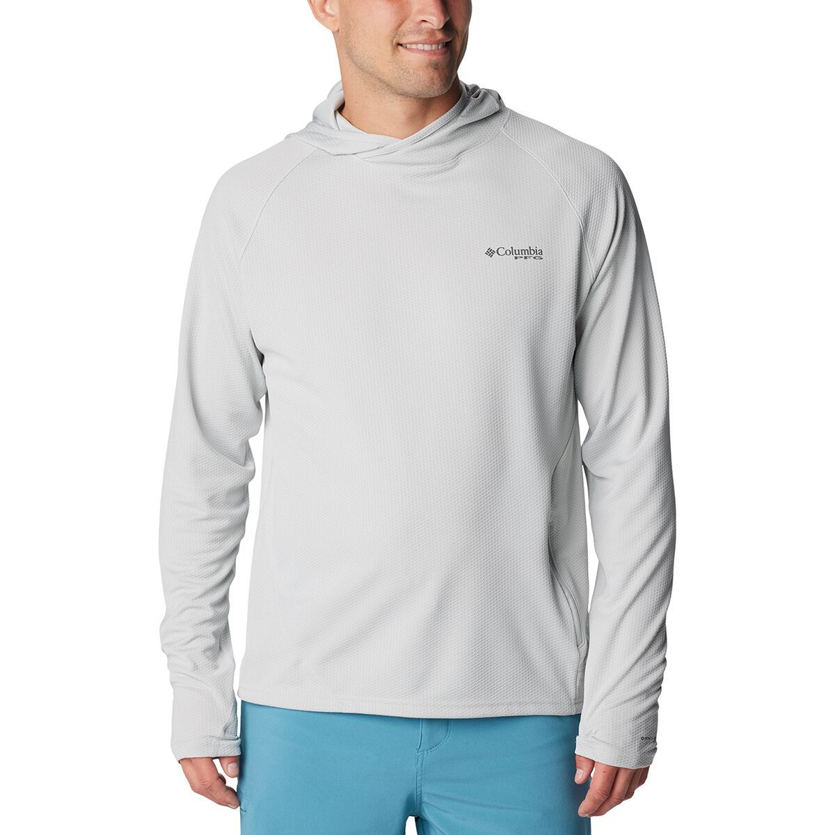 Columbia PFG Solar Stream Elite Hoodie - Men's Cool Grey, S