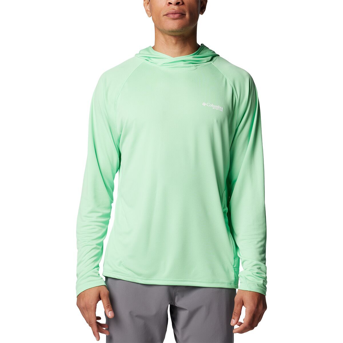Columbia PFG Solar Stream Elite Hoodie - Men's Ocean Mint, M