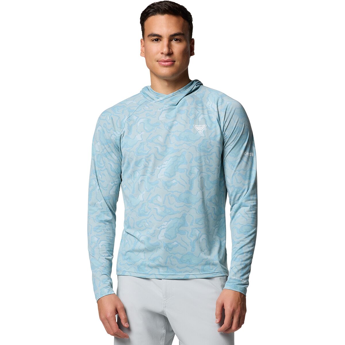Image of Columbia PFG Uncharted Hoodie - Men's Crushed Blue Swamplands, XL