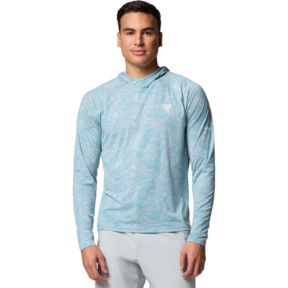 Image of Columbia PFG Uncharted Hoodie - Men's Crushed Blue Swamplands, XXL