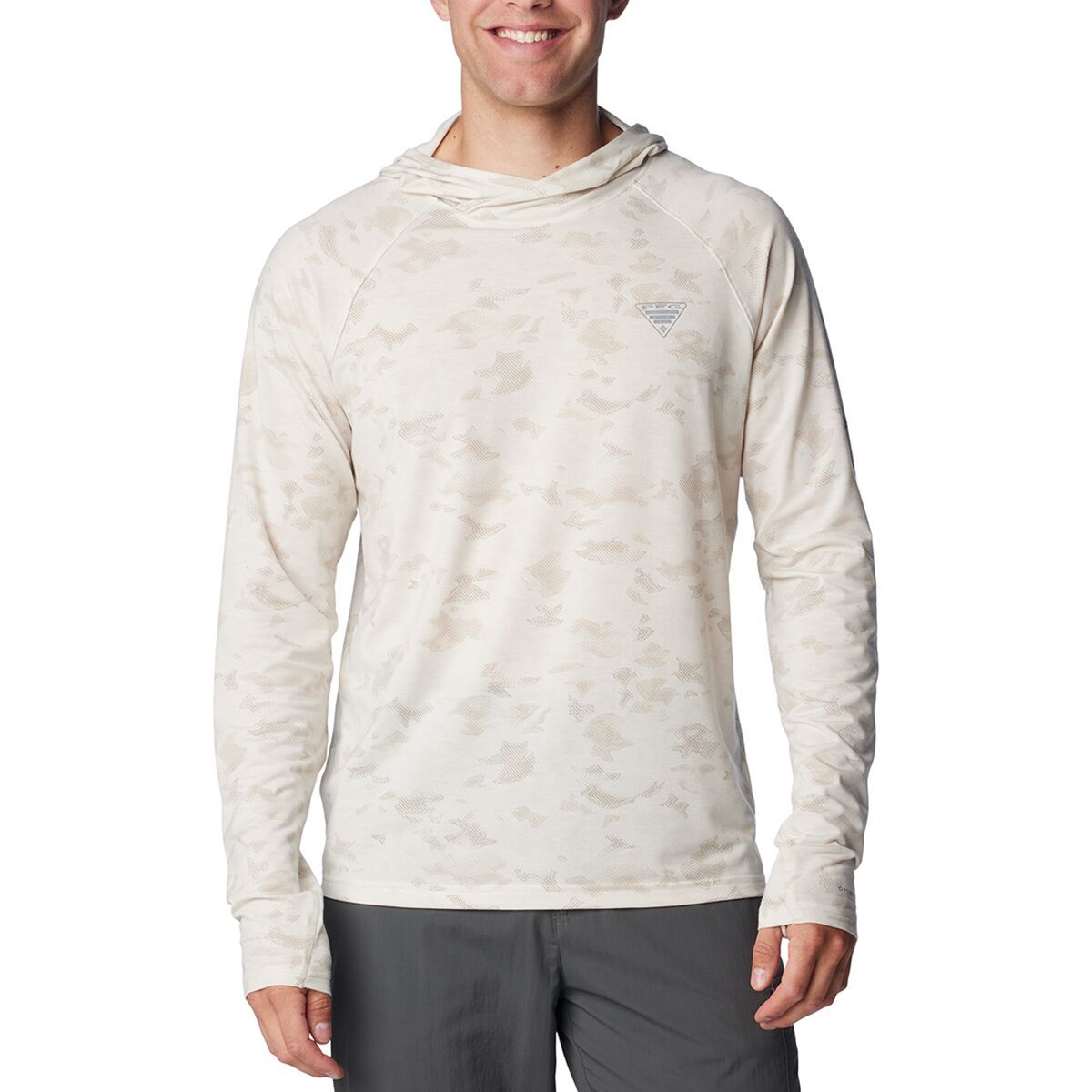 Columbia PFG Uncharted Hoodie - Men's Stone Uncharted Waters, L