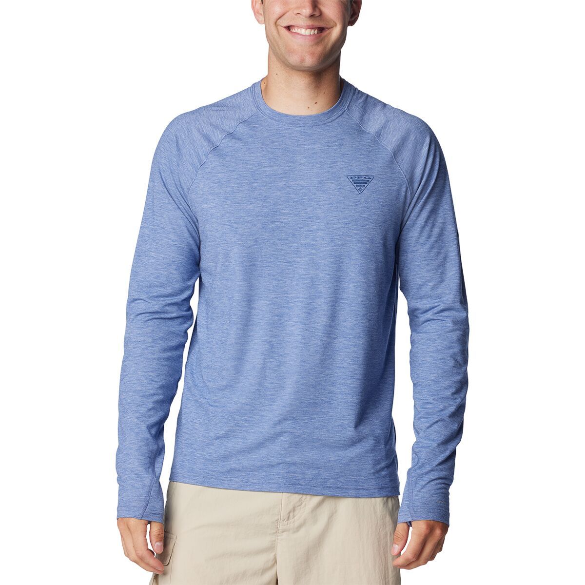 Columbia PFG Uncharted Long-Sleeve Shirt - Men's Shark Heather, S