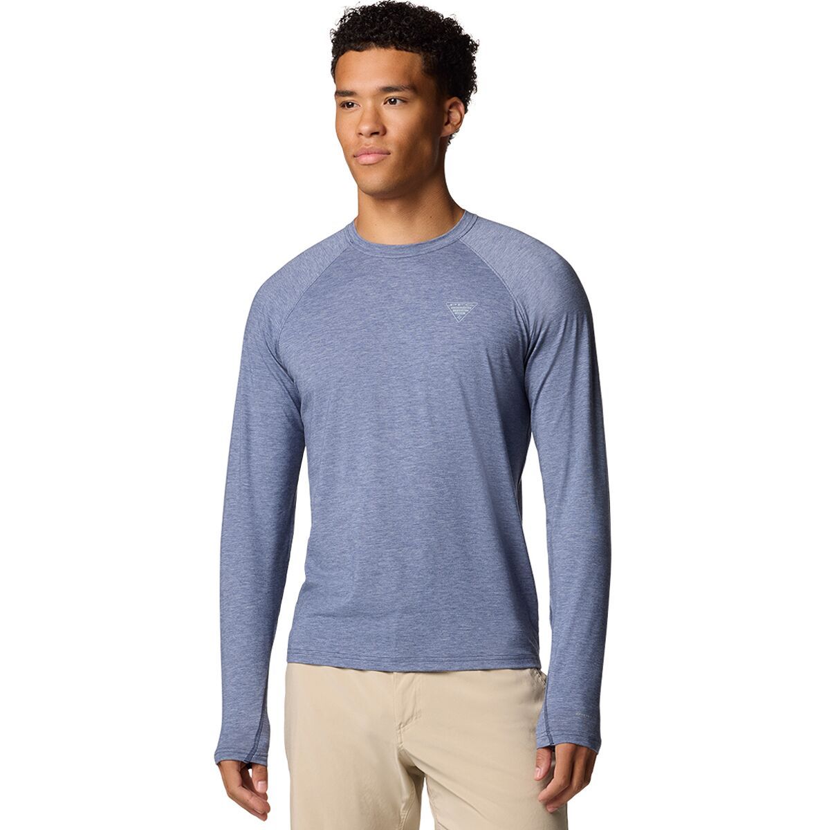 Image of Columbia PFG Uncharted Long-Sleeve Shirt - Men's Nocturnal Heather, XXL