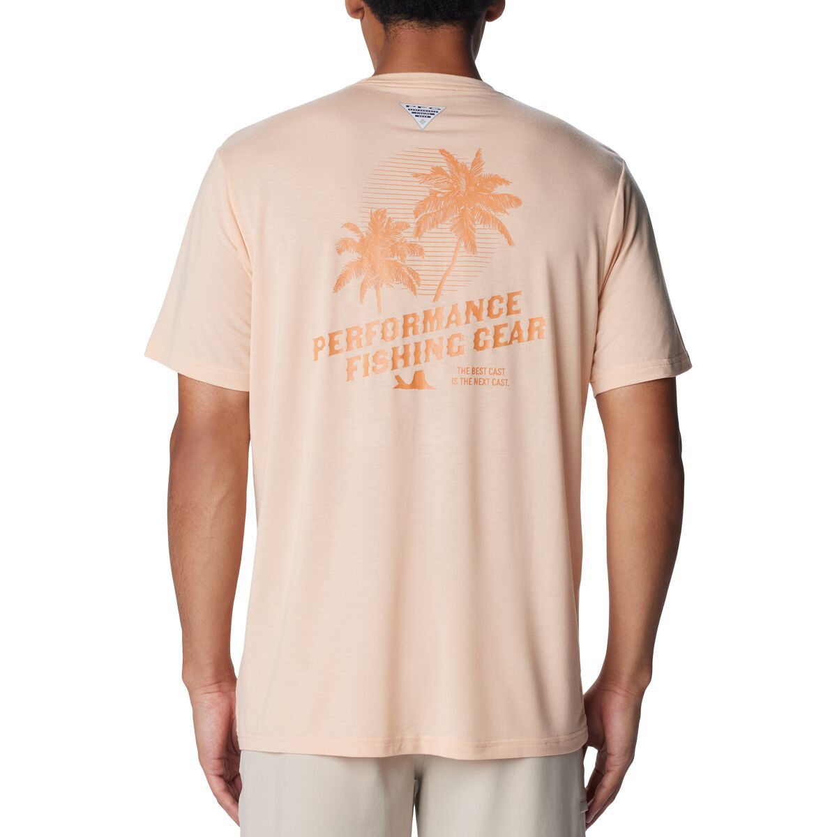 Columbia PFG Uncharted Tech T-Shirt - Men's Peach Fizz Easy Breezy, XL