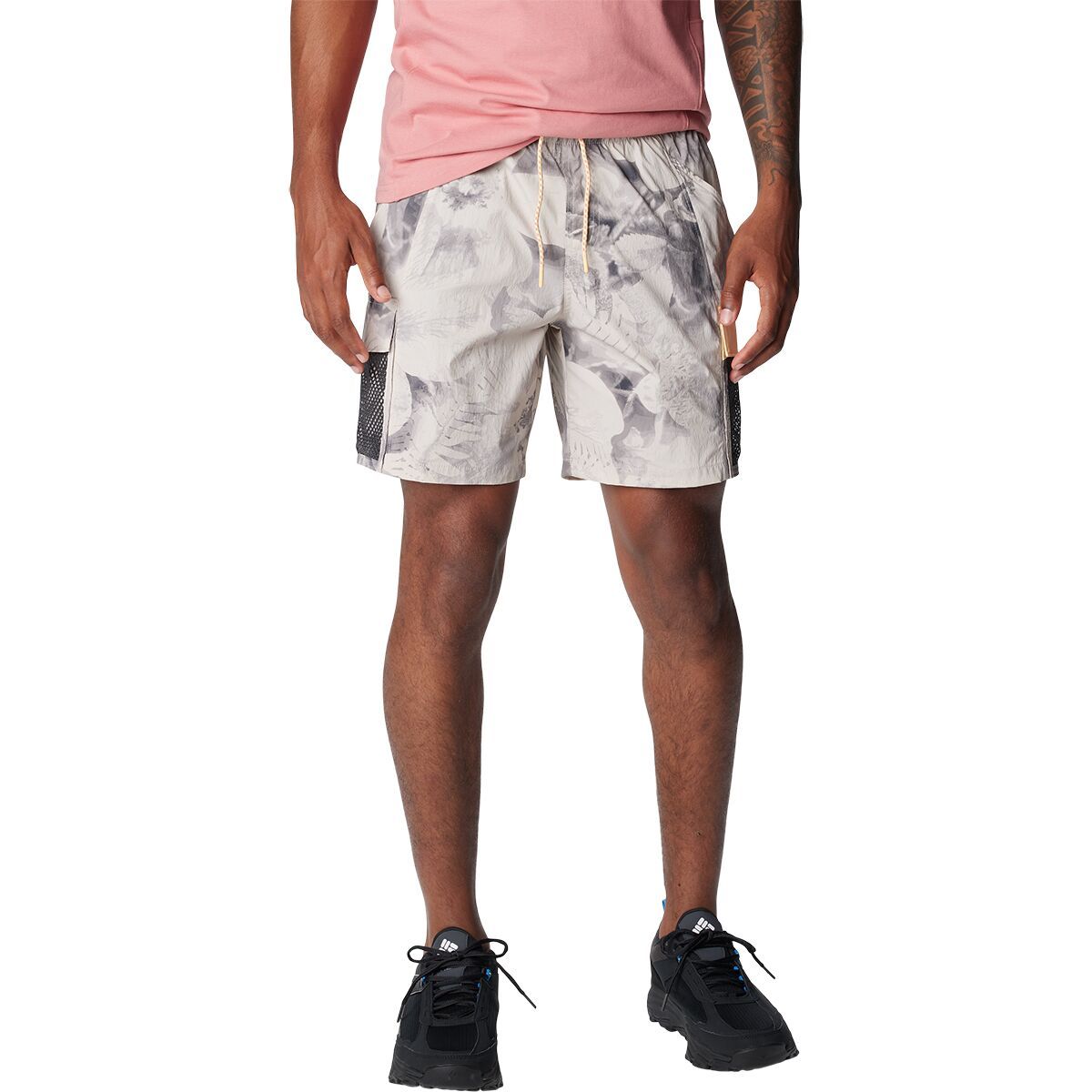 Columbia Painted Peak 7in Short - Men's Dark Stone Pearhip Print/Sunkissed, M