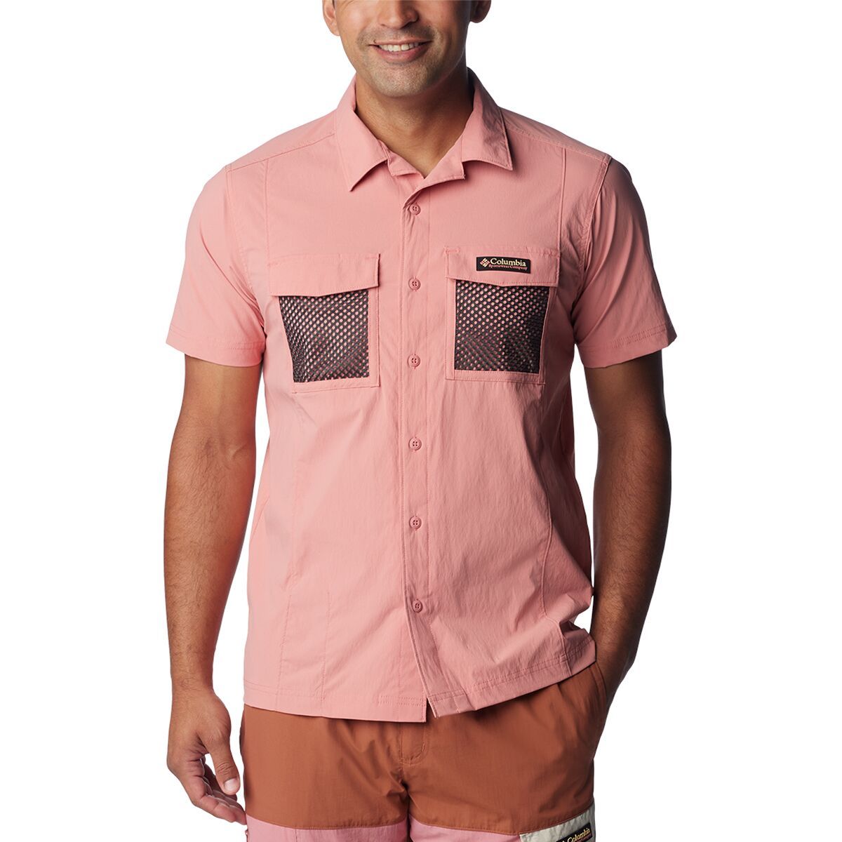 Columbia Painted Peak Woven Top - Men's Pink Agave, XXL