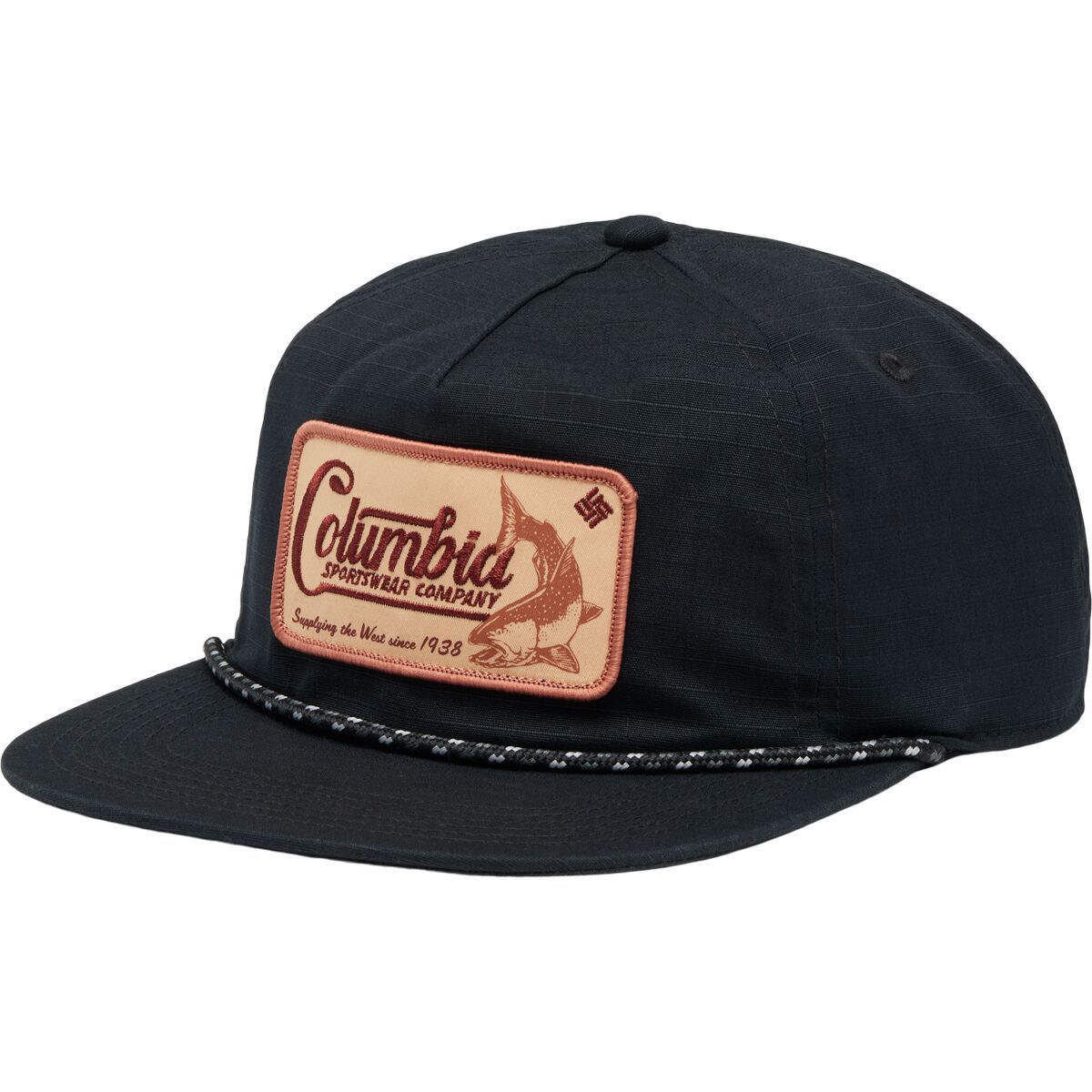 Image of Columbia Ratchet Strap Snapback Hat Black/West Fish, One Size