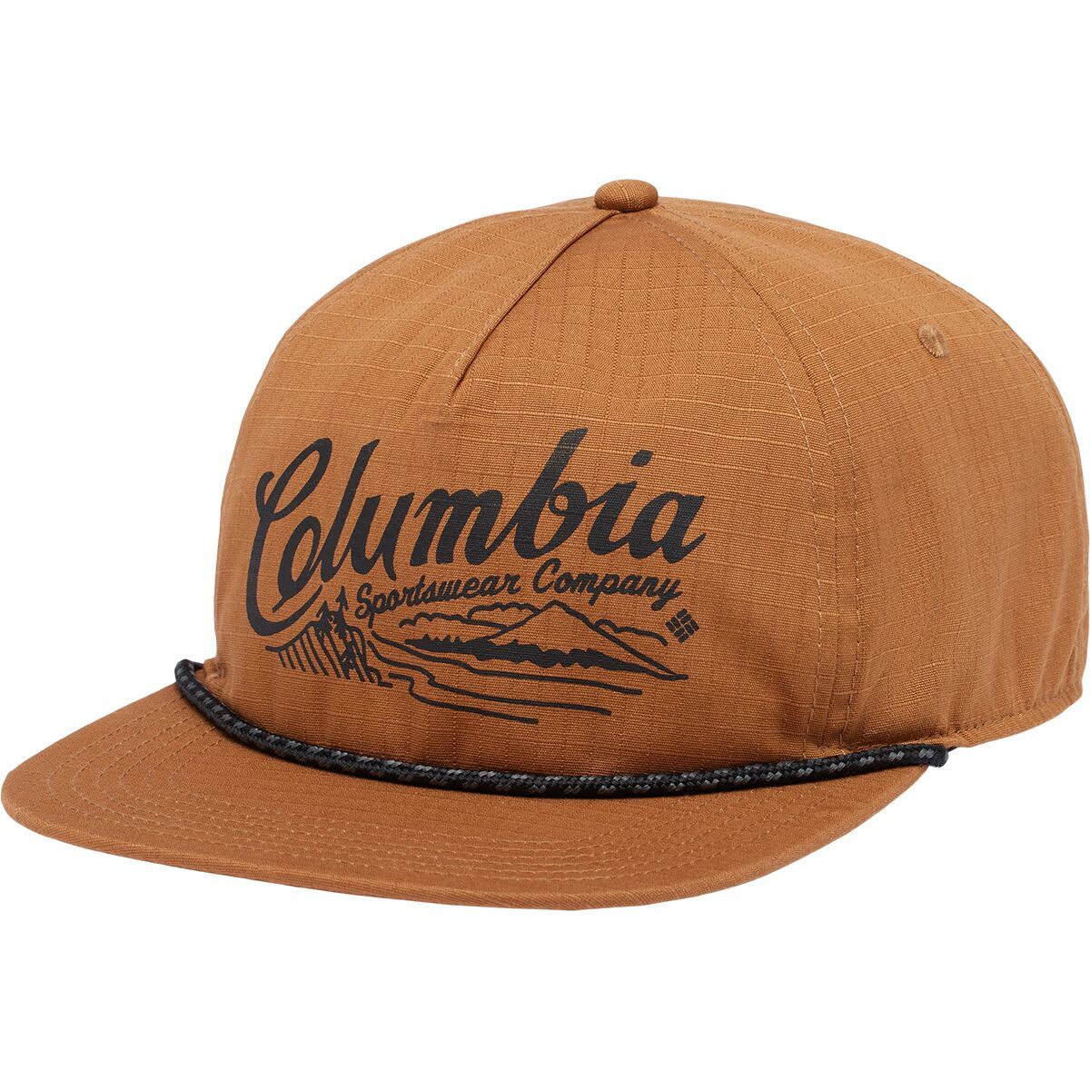 Image of Columbia Ratchet Strap Snapback Hat Camel Brown/Columbia Mountains, One Size