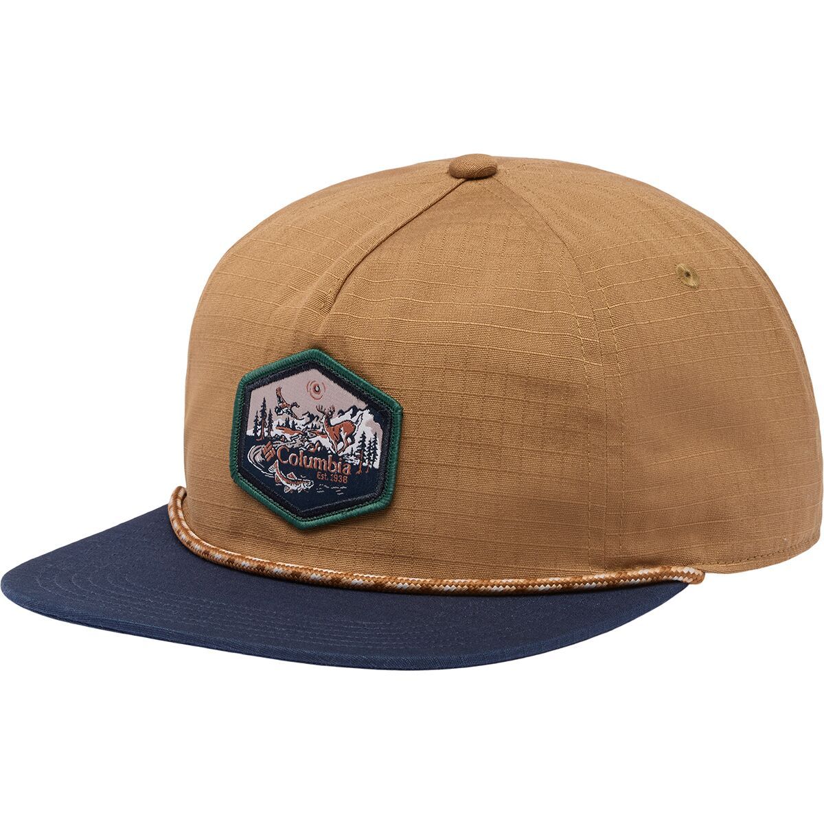 Image of Columbia Ratchet Strap Snapback Hat Delta/Coll Navy/Vintage Outdoor, One Size