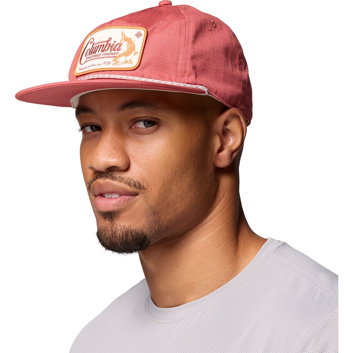 Image of Columbia Ratchet Strap Snapback Hat Washed Red/West Fish, One Size