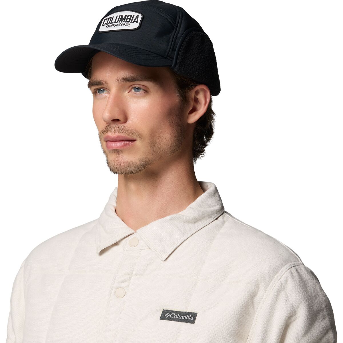 Image of Columbia Landroamer Ear Flap Cap Black/Working Badge, One Size