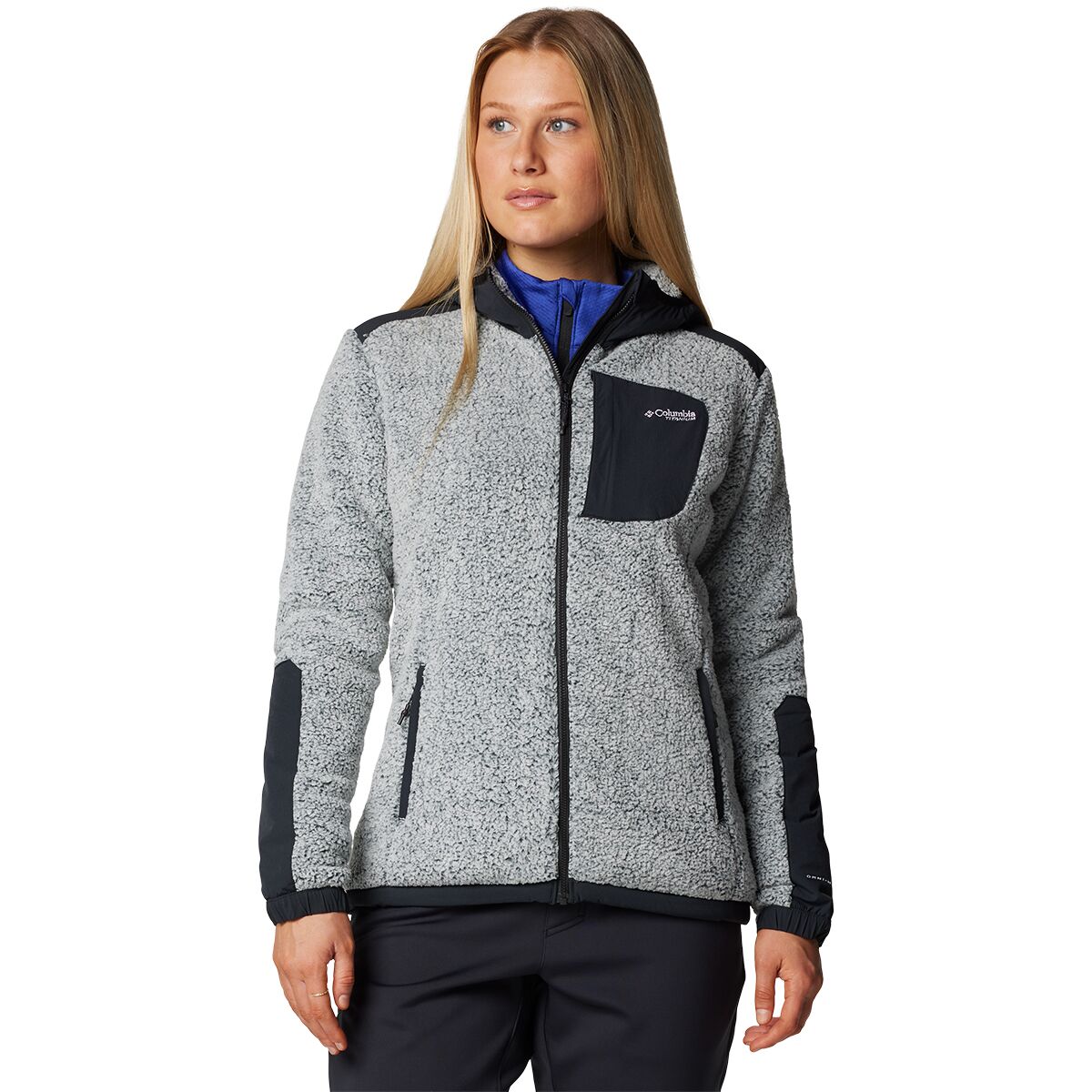 Image of Columbia Arctic Crest Sherpa Full-Zip Jacket - Women's White/Black, XXL