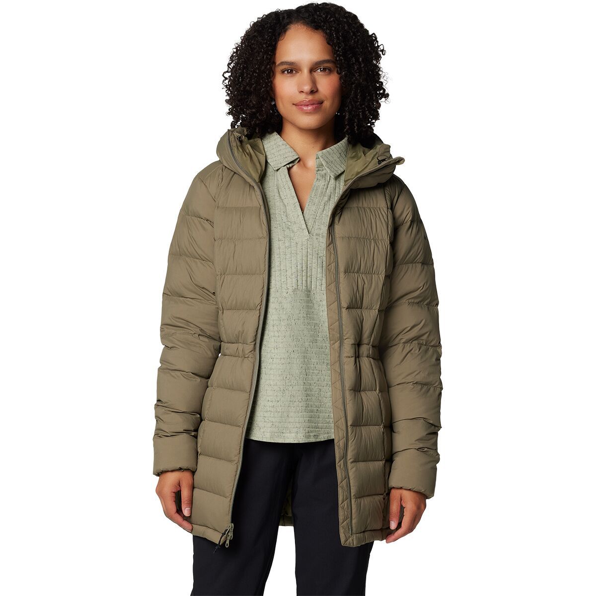Image of Columbia Ardenwood Mid Down Jacket - Women's Stone Green, S