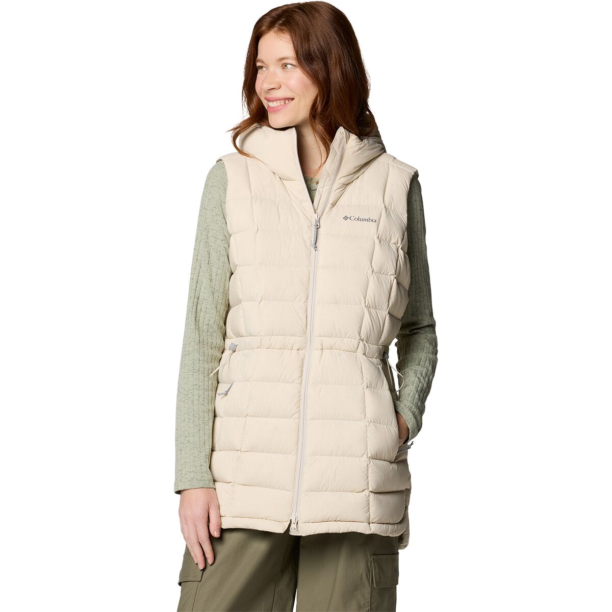 Image of Columbia Ardenwood Mid Down Vest - Women's Dark Stone, XS