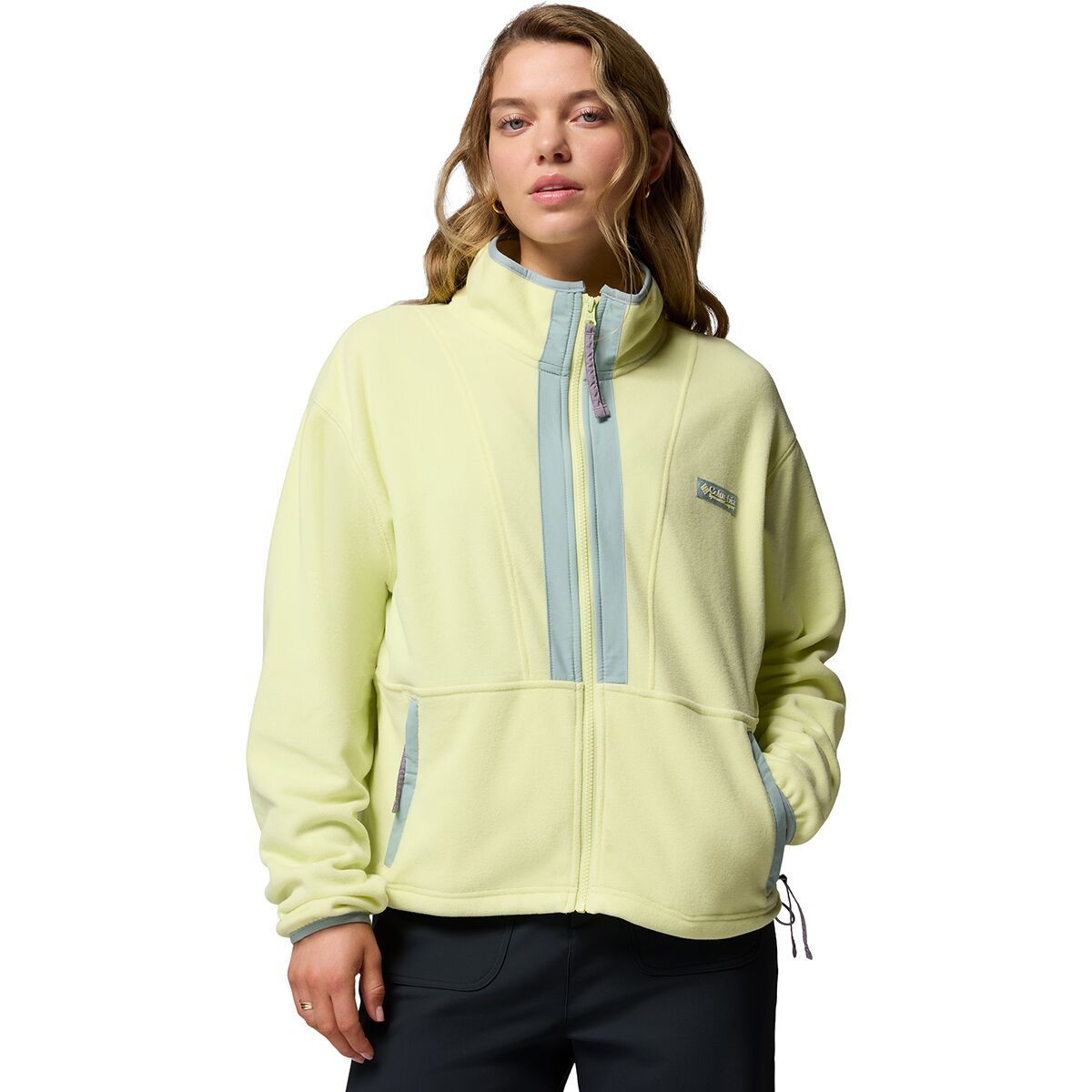 Image of Columbia Backbowl II Full-Zip Fleece Jacket - Women's Citron Haze/Crushed Blue, L