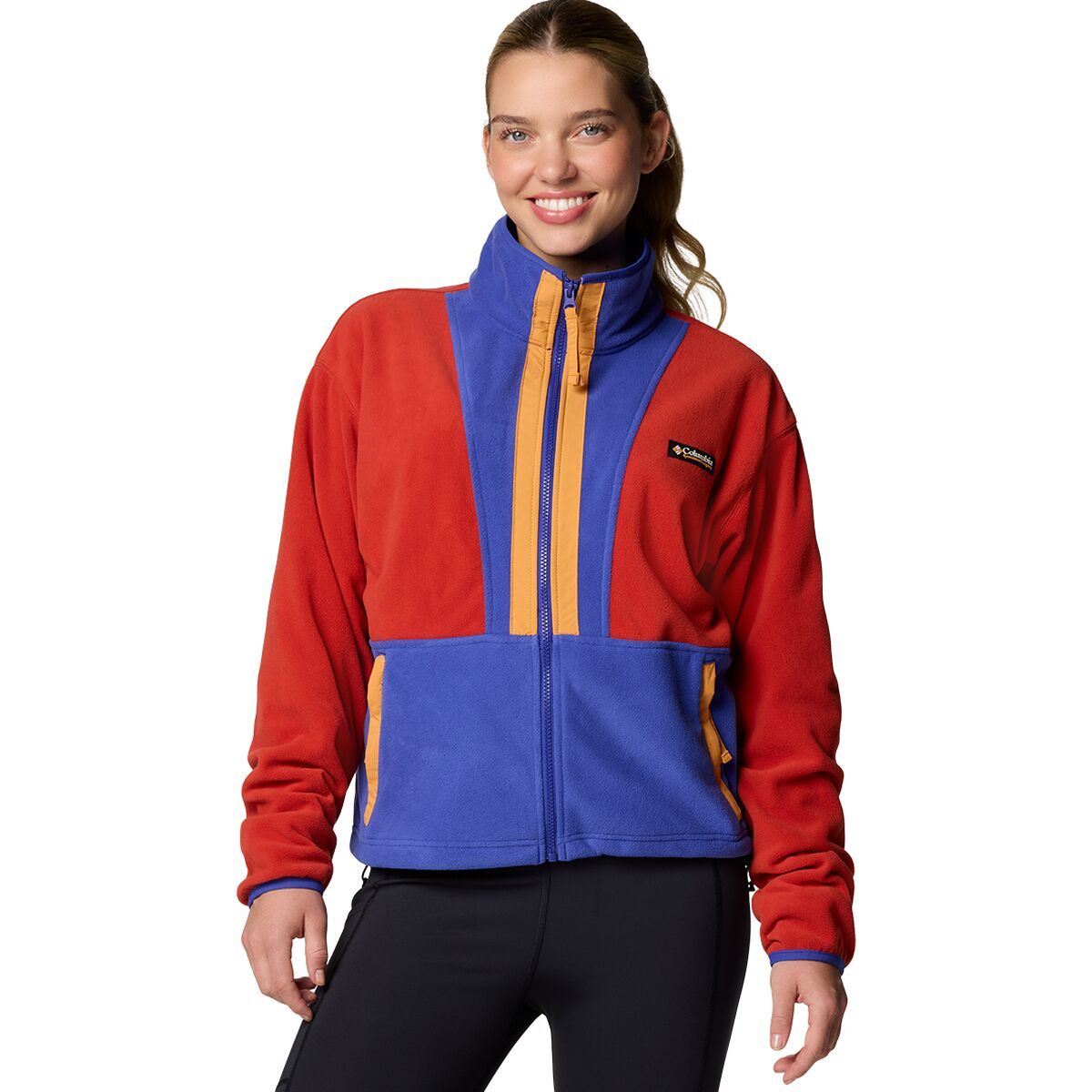 Image of Columbia Backbowl II Full-Zip Fleece Jacket - Women's Sail Red/Clematis Blue, M