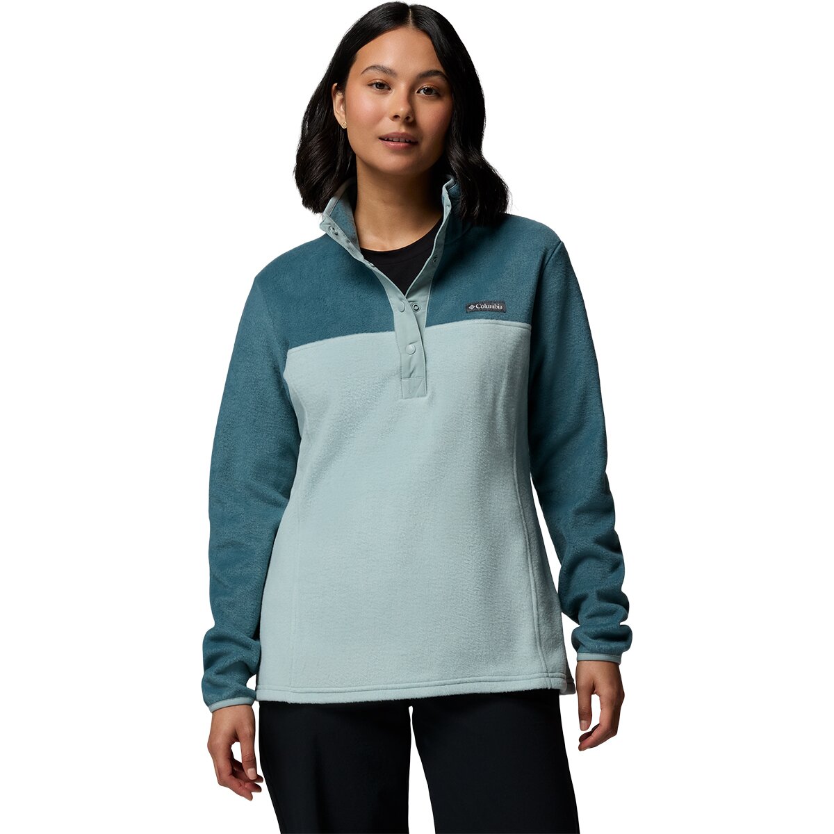 Image of Columbia Benton Springs 1/2-Snap II Fleece Pullover - Women's Crushed Blue/Everblue, L