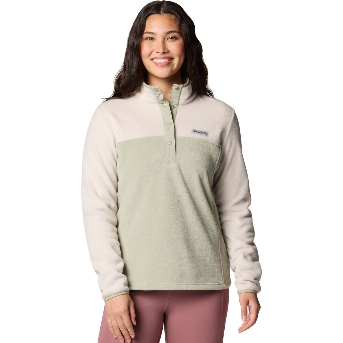 Image of Columbia Benton Springs 1/2-Snap II Fleece Pullover - Women's Dark Stone/Safari, XL