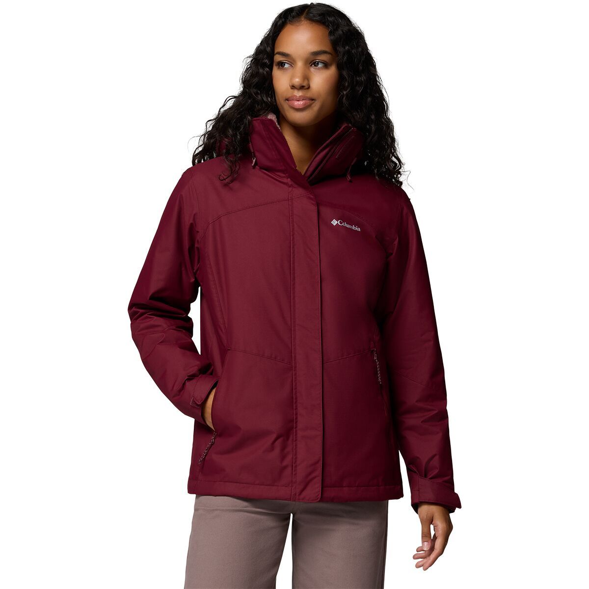 Image of Columbia Bugaboo III Fleece Interchange 3-In-1 Jacket - Women's Rich Wine, S