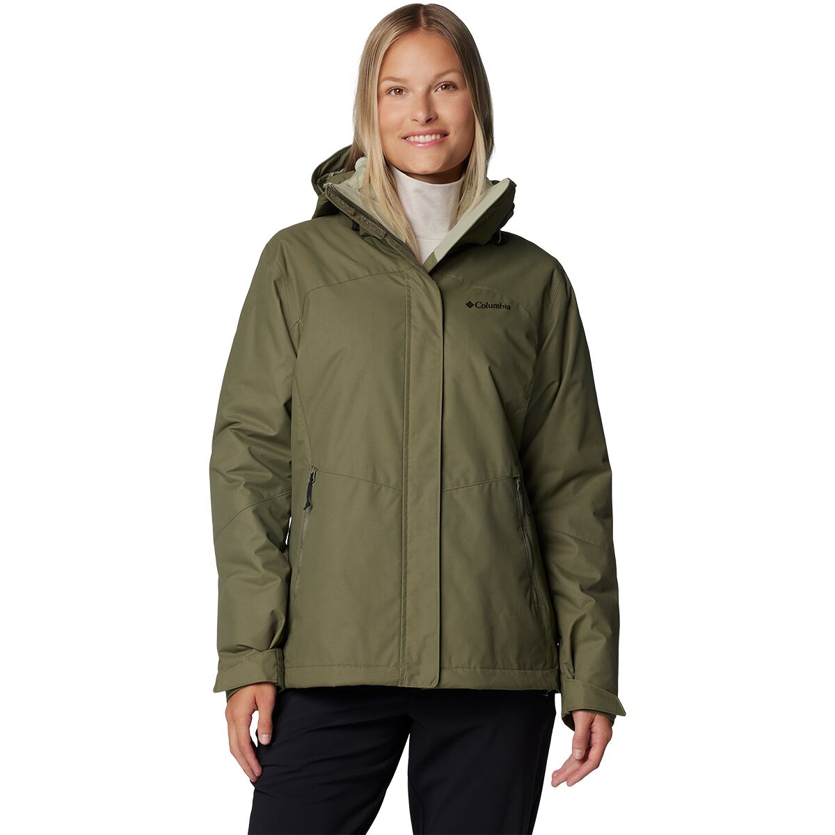 Image of Columbia Bugaboo III Fleece Interchange 3-In-1 Jacket - Women's Stone Green, XXL